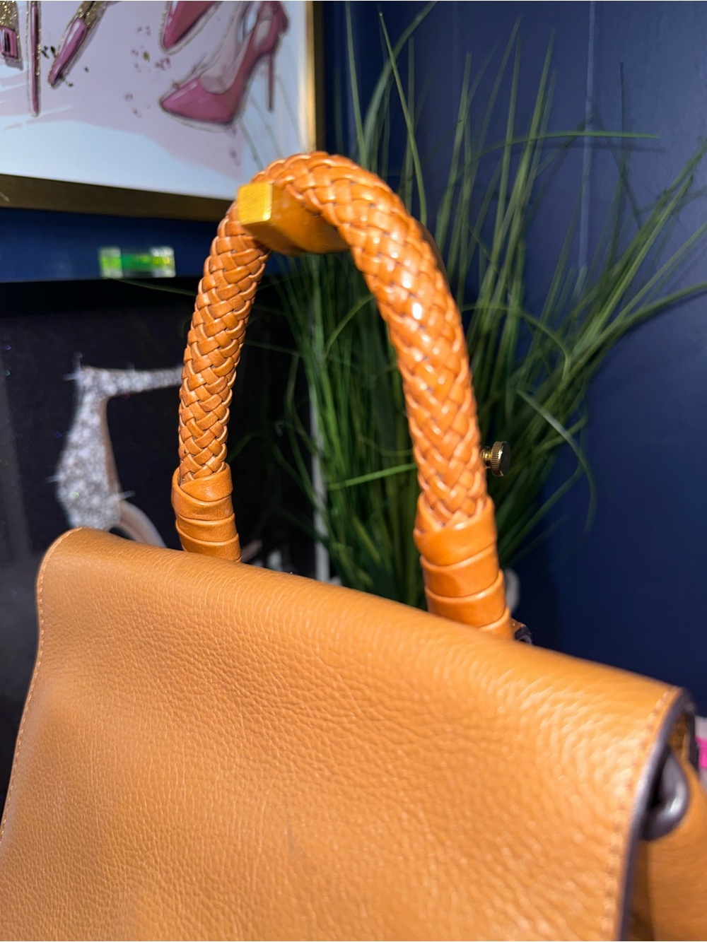 🎒 Tory Burch Thea Leather Backpack – Cognac Brown - Picture 8 of 16